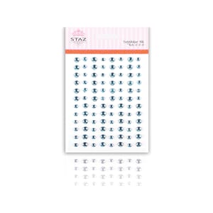 Duggdråper m/ lim - Blå - 96 stk