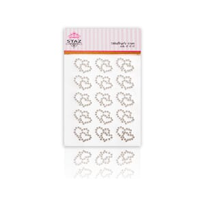 Dobbelhjerte m/ lim - krem - 15 stk