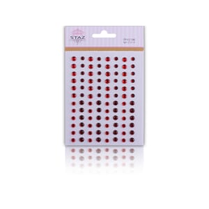 Strass m/ lim - Rød - 96 stk