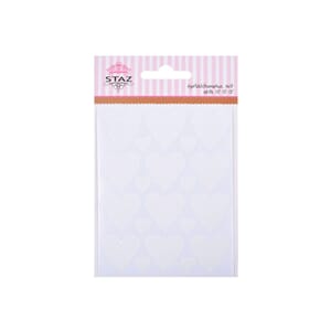 Hjerte klistremerker - hvit 60 stk