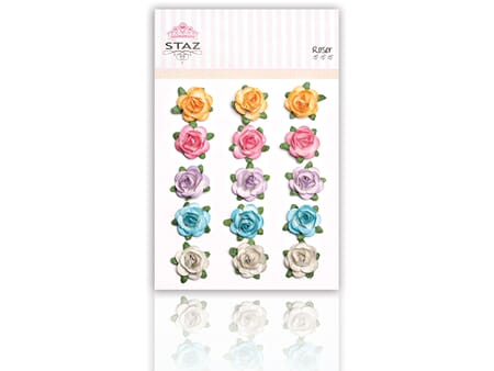 Rose - fargerik palett - 15 stk