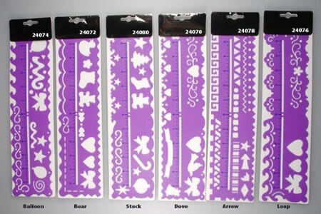 Stenciler - 6 stk - assorterte motiver