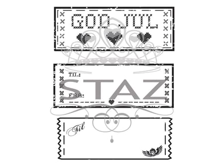 Staz stempelsett - Til & Fra