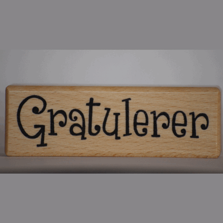 Gratulerer - ca 8x2,5