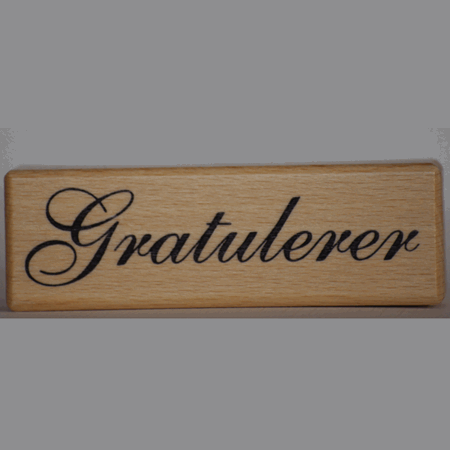 Gratulerer 2 - ca 8,5x2,5