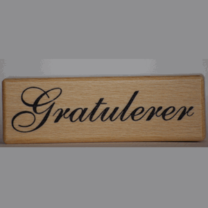 Gratulerer 2 - ca 8,5x2,5