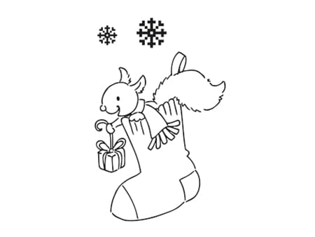 Ekorn i julestrømpe