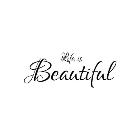 Magenta Cling Stamp - Life is Beautiful - ca 2,5x5,5