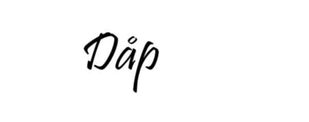 Dåp - ca 2,5x2