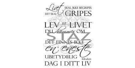 Staz stempelsett - Livet skal gripes