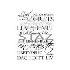 Staz stempelsett - Livet skal gripes