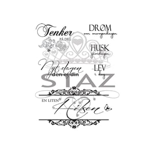 Staz stempelsett - En liten hilsen