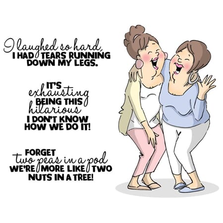 Art Impressions Girlfriends - Laughing