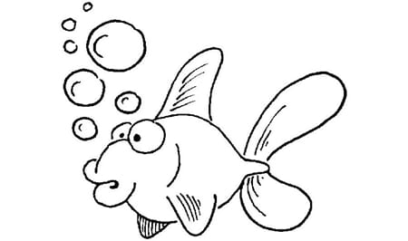 Fisk med bobler - ca 4x3,5