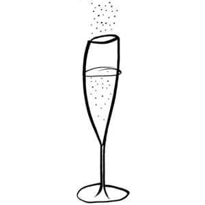 Champagneglass - ca 6,5x2