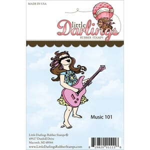 Little Darlings rubber stamp - Music 101