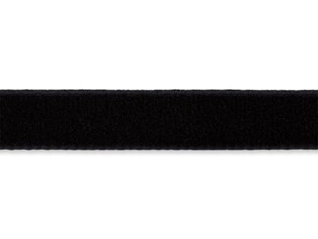 Fløyelsbånd sort - 16 mm bredde - PR Meter