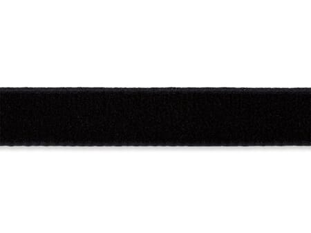 Fløyelsbånd sort - 16 mm bredde - Rull 10 m
