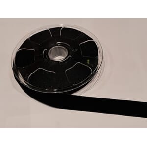 Fløyelsbånd sort - 22 mm bredde - PR 10 CM
