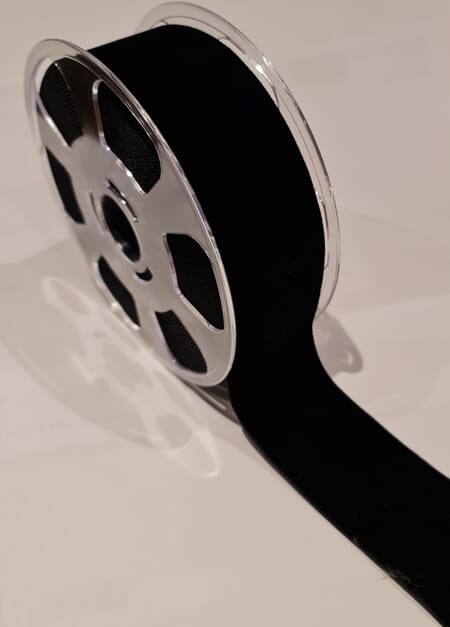 Fløyelsbånd sort - 50 mm bredde - PR Meter