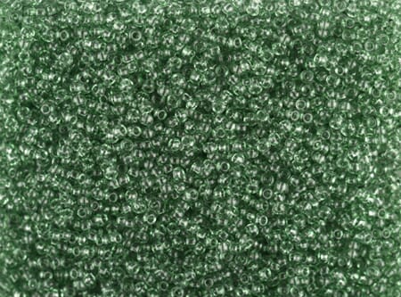 Bunadsperler - 01163 Lys flaskegrønn transparent