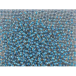 Bunadsperler - 11022 Blågrønn m/ skinn