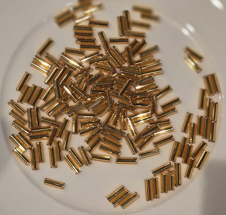 Stråperler 6 mm - 17050 Gull