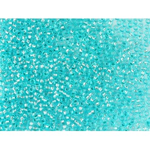 Bunadsperler - 18258 Isgrønn m/ sølv kjerne