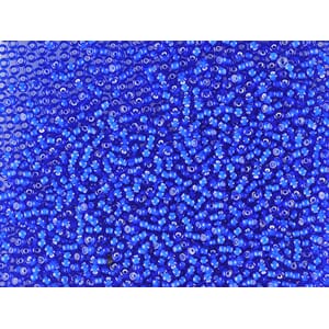 Bunadsperler - 35086 Safirblå m/hvit kjerne