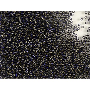 Bunadsperler - 37110  Mørk safirblå m/ sølv kjerne