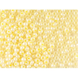 Bunadsperler - 37185 Ceylon gul m/ skinn