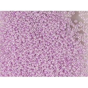 Bunadsperler - 37328 Ceylon lilla m/ skinn