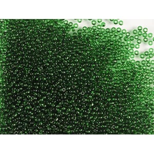 Bunadsperler - 50060 Mørk grønn transparent