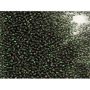 Bunadsperler - 57150 Mørk grønn m/ sølv kjerne