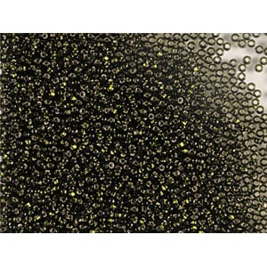 Bunadsperler - 57290 Mørk grønn transp m/ sølv kjerne