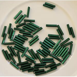 Stråperler 12 mm - 57620 Grønn m/sølvkjerne