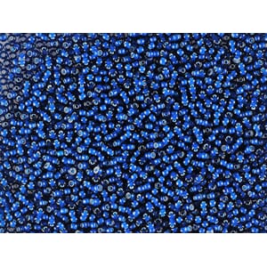 Bunadsperler - 65106 Mørk aquamarin blå m/ hvit kjerne