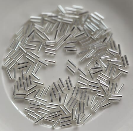 Stråperler 6 mm - 78102 Sølv