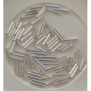 Stråperler 12 mm - 78102 Sølv