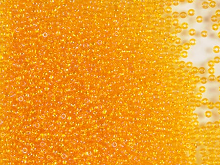 Bunadsperler - 81060 Orange transparent m/ skimmer