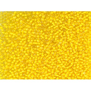 Bunadsperler - 85016 Gul m/ hvit kjerne