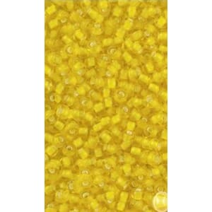 Bunadsperler - 85016 Tranp Yellow amber, lined chalkwhite