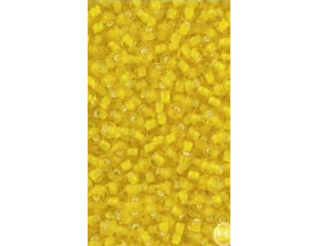 Bunadsperler - 85016 Transp. Yellow amber, lined chalkwhite