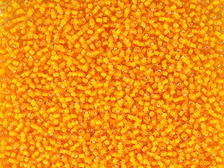 Bunadsperler - 85066 Orange m/ hvit kjerne