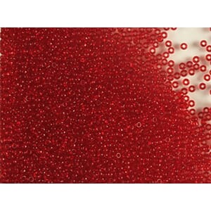 Bunadsperler - 90090 Rubinrød transparent