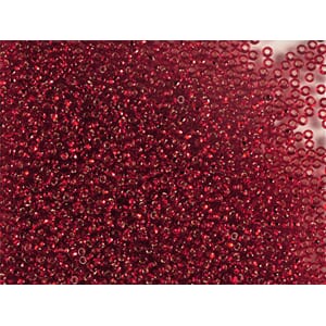 Bunadsperler - 97090 Rubinrød m/ sølv kjerne