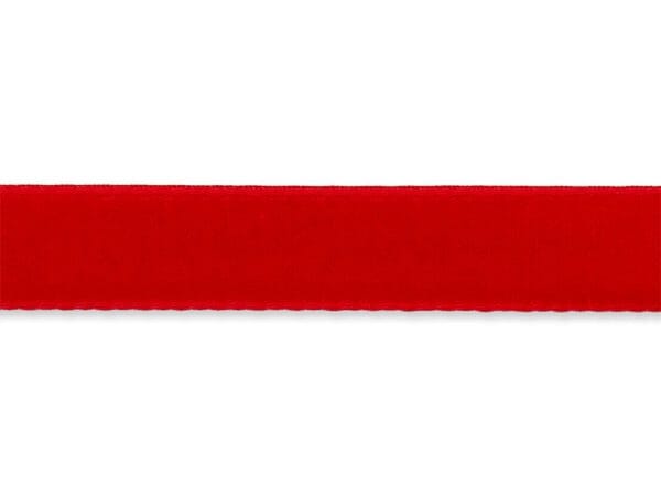 Fløyelsbånd 16 mm - rød - PR METER - Rasmus Design