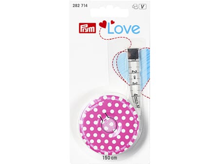 Prym Love Målebåndspole - 150 cm - rosa