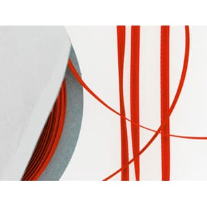 Satinbånd - julerød - 3 mm - RULL 30 M