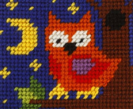My first embrodery - Ugle - 17x20,5 cm